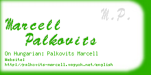 marcell palkovits business card